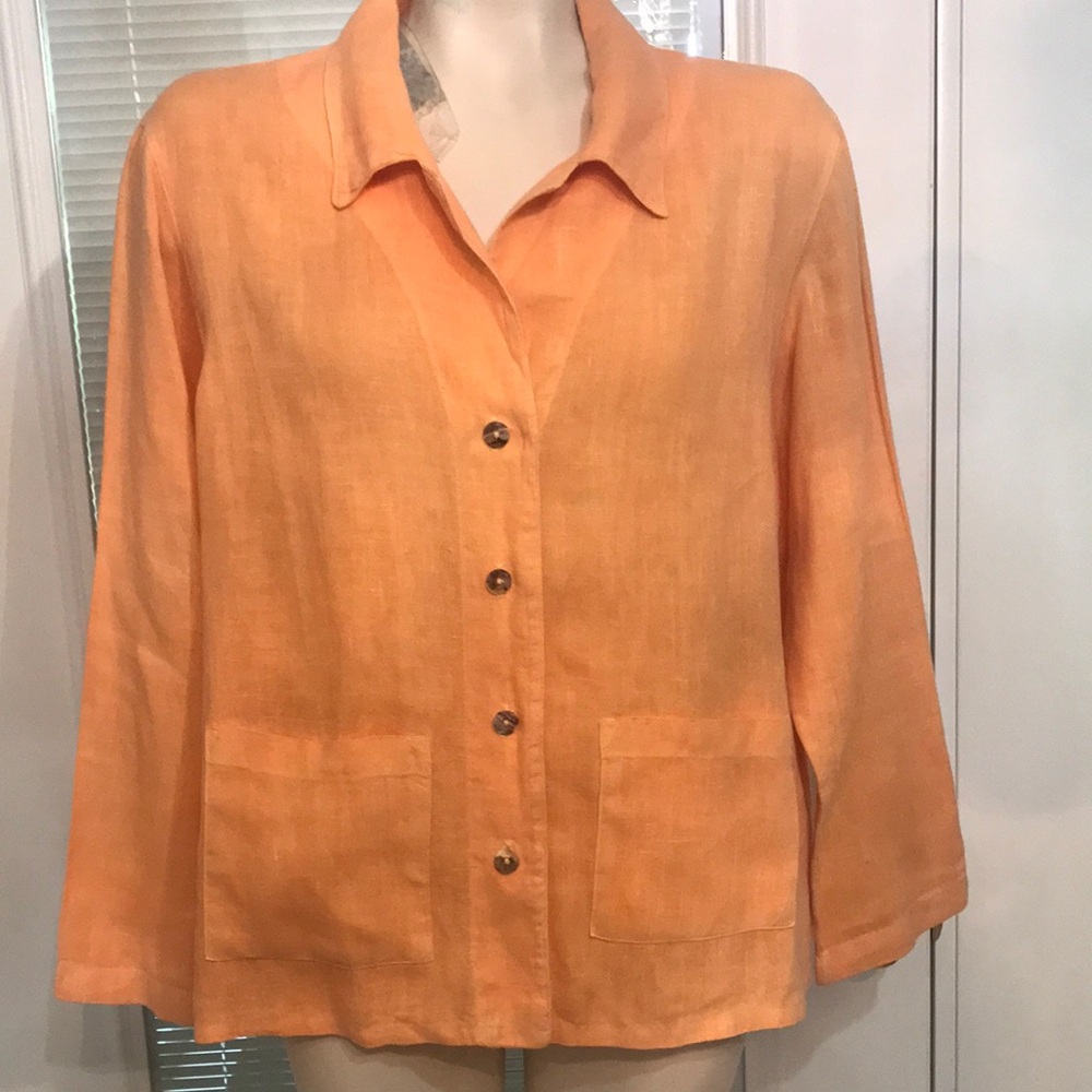 Orange  Button Down Shirt/Jacket
